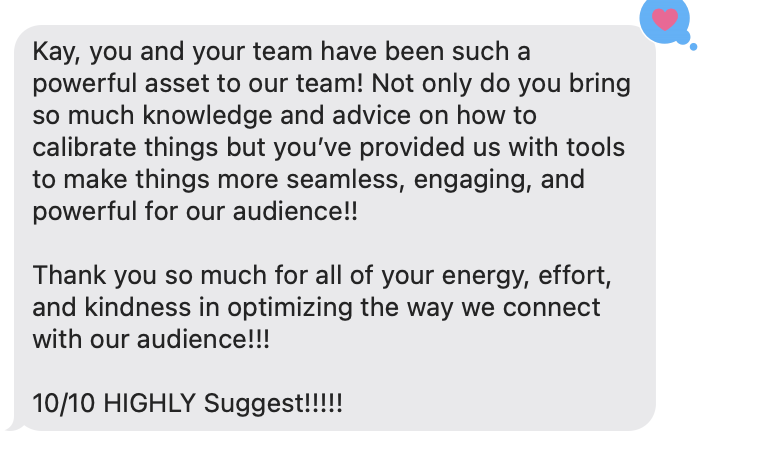 HR Manager testimonial